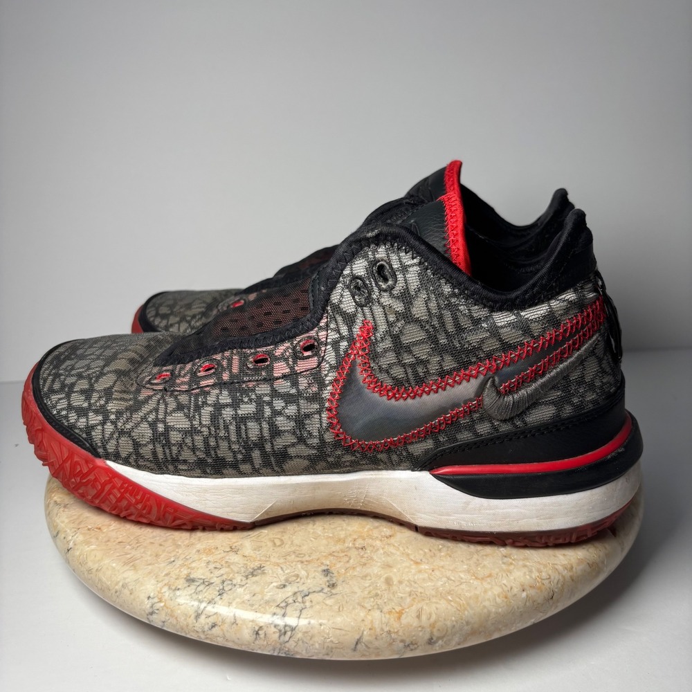 Nike LeBron NXXT x FaZe Clan Black‎ Red Basketball Shoes Mens 8 NO LACES